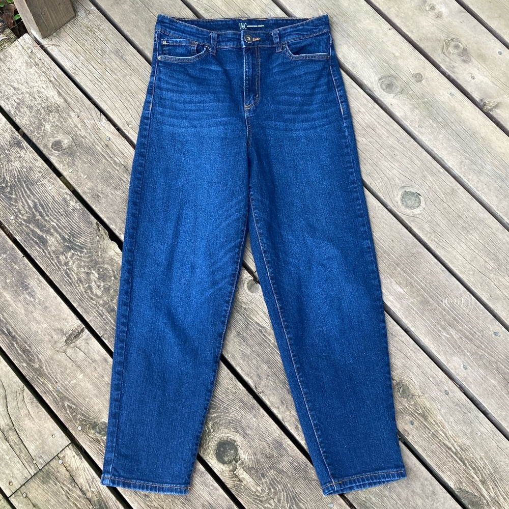 Barrel Jeans INC INTERNATIONAL CONCEPTS High Rise Barrel Balloon Blue Size 6  28